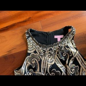 Lilly Pulitzer Metallic beaded top